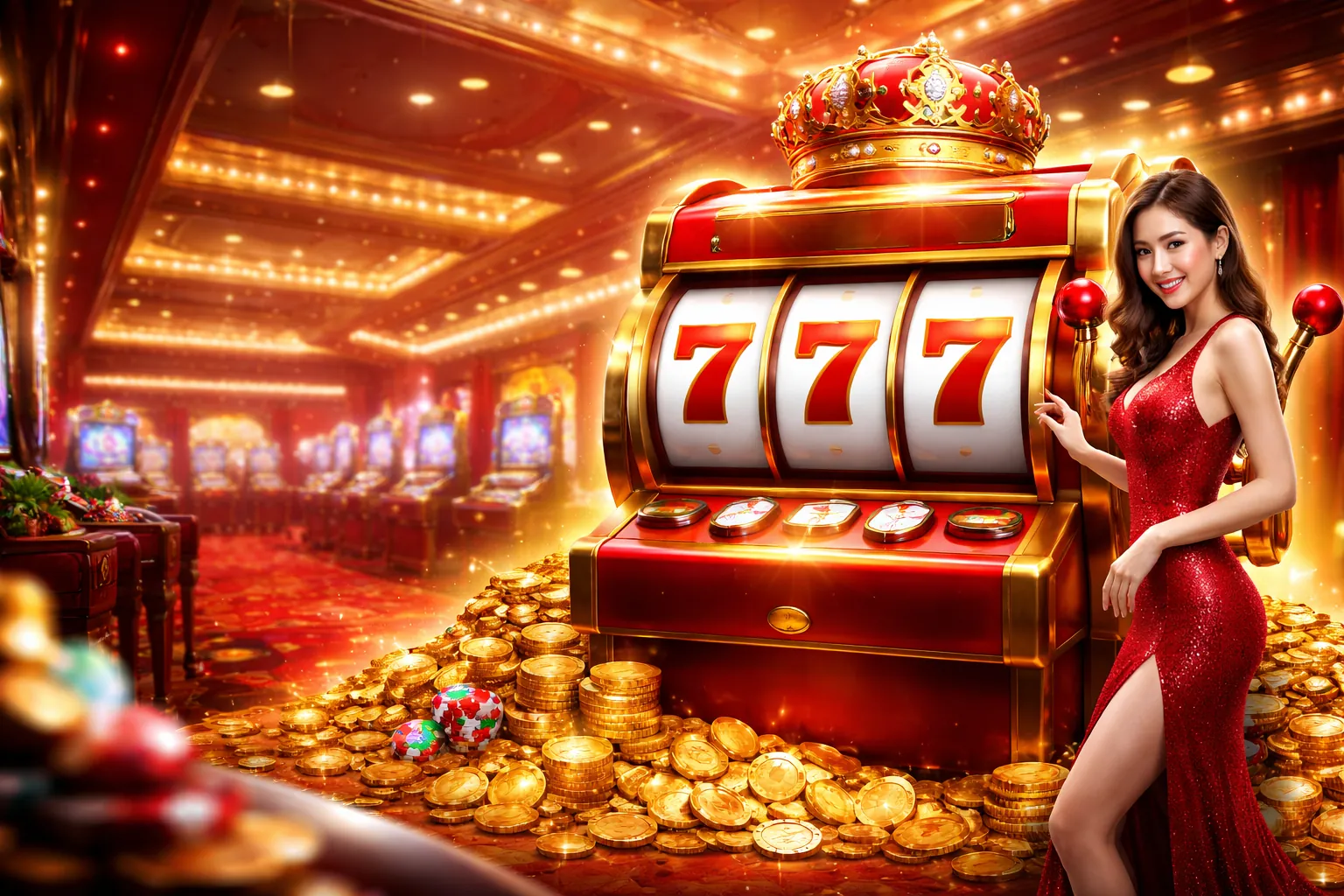 Hình ảnh chính Slots Game C54 Casino với các biểu tượng may mắn và tiền thưởng lớn